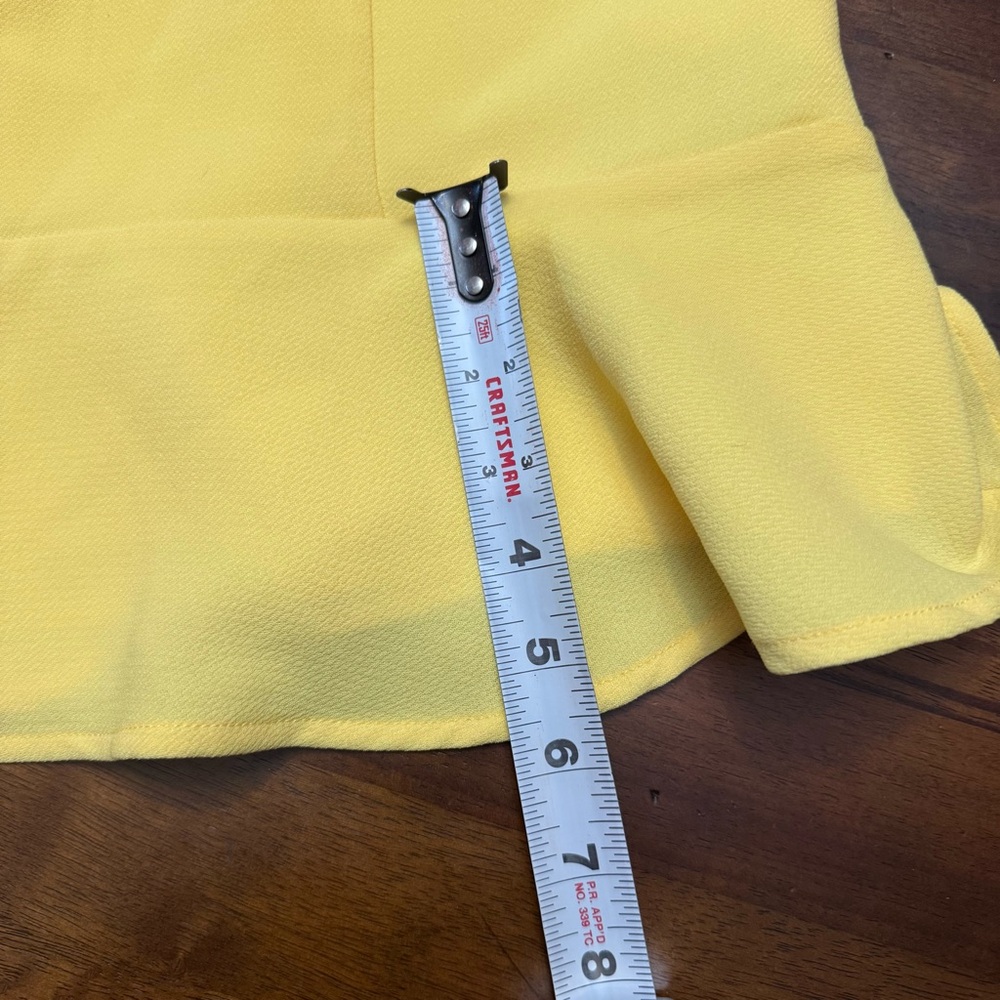 BCBGeneration Ruffle Sleeve Yellow Mini Dress - Picture 12 of 13